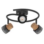 Ledvance LED Decor Spot Cork Acier Spirale Noir 10W 690lm - 827 Blanc Très Chaud | Dimmable
