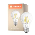 Ledvance Classic LED E27 Poire Filament Claire 4W 470lm - 840 Blanc Froid | Équivalent 40W