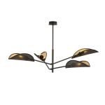 Emibig Plafonnier Vene Acier Noir | Convient pour 4x E14 - Max 10W