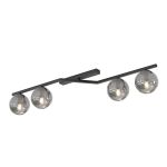 Emibig Plafonnier Naton Acier Noir | Convient pour 4x E14 - Max 10W