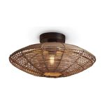 Good&Mojo Plafonnier Tanami Rattan Brun | Convient pour 1x E27 