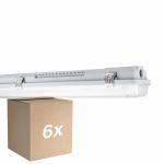 Lot 6x Ledvance LED Imperméable Boîtier Vide  MT Gen 3 IP65 | Convient pour 2x120cm Tube LED