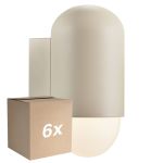 Lot 6x Nordlux Heka Applique Murale Aluminium Sanded |IP54 - Convient pour E27
