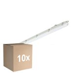 Lot 10x Philips Réglette LED Étanche Ledinaire WT065C 30/53W 4100/6800lm - 840 Blanc Froid | 150cm - Câblage Traversant