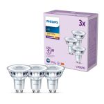 Lot 3x Philips Spot LED GU10 PAR16 4W 255lm 36D - 827 Blanc Très Chaud
