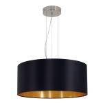 Eglo Suspension Luminaire Maserlo Acier Nickel Satiné | Convient pour 3x E27