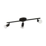 Eglo Plafonnier Buzz-LED Acier Noir 3x2.8W 3x250lm - 830 Blanc Chaud | IP20 - Incl. 3x GU10