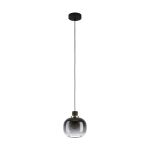 Eglo Suspension Luminaire Oilella Acier Noir Dorée | IP20 - Convient pour 1x E27 