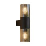 Eglo Applique Murale Cropani Noir Up & Down | IP54 - Convient pour 2x E27