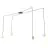 Emibig Suspension Luminaire Fuji Acier Dorée | Convient pour 1x E14 - Max 10W, 1x GU10 - Max 10W, 2x GX53 - Max 10W