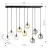 Emibig Suspension Luminaire Cosmo Acier Noir | Convient pour 9x E14 - Max 10W