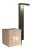 Lot 3x Nordlux Solar Lampadaire extérieur Rica Carré Acier Inoxydable Noir 4.5W 380lm - 830 Blanc Chaud |Détecteur de Mouvement et de Lumière