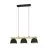 Eglo Suspension Luminaire Sherburn Acier Bois Noir Brun | IP20 - Convient pour 3x E27 