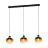Eglo Suspension Luminaire Oilella Acier Noir Dorée | IP20 - Convient pour 3x E27 