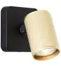 Brilliant Marty Applique Murale Aluminium Sablonneux Noir Dorée 5W 350lm - 830 Blanc Chaud | Incl. 1x GU10