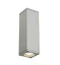 SLV Theo Up/Down Applique Murale Aluminium Gris | IP44 - Extérieur - Convient pour 2x GU10 Max. 35W - Dimmable