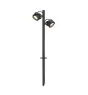 SLV Sitra 360 Piquet Lumière Aluminium Gris | Extérieur - IP44 - Convient pour 2x GX53 