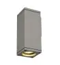 SLV Theo Applique Murale Aluminium Gris Carré | Extérieur - IP44 - Convient pour 1x GU10 
