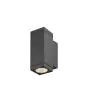 SLV Theo Pro S Applique Murale Aluminium Anthracite 3W 350lm - 827 Blanc Très Chaud | Extérieur - IP65