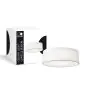 D'Lite Plafonnier Lunelle 30cm Textile Blanc | Convient pour 2x E27 