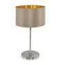 Eglo Lampe De Chevet Maserlo Acier Nickel Satiné | Convient pour 1x E27