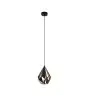 Eglo Suspension Luminaire Carlton 1 Noir, Cuivre | Convient pour E27