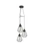 Eglo Suspension Luminaire Tarbes Acier Noir | IP20 - Convient pour 3x E27 