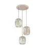 Eglo Suspension Luminaire Romazzina Acier Sablonneux | Convient pour 3x E27