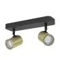 Eglo Plafonnier Consuma 1 Acier Noir Dorée | IP44 - Convient pour 2x GU10 