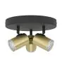 Eglo Plafonnier Consuma 1 Acier Noir Dorée | IP44 - Convient pour 3x GU10 