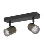 Eglo Plafonnier Consuma 1 Acier Bronze Noir | IP44 - Convient pour 2x GU10 