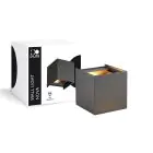 D'Lite Applique Murale Nova Noir Up & Down 4.9W 480lm - 830 Blanc Chaud | IP54 - Angle de faisceau réglable