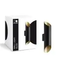 D'Lite Applique Murale Nura Noir Up & Down 7W 250lm - 830 Blanc Chaud | IP44