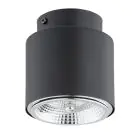 Emibig Plafonnier Nano Acier Noir | Convient pour 1x GU10 (AR111) - Max 12W