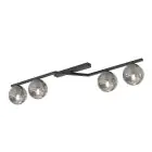 Emibig Plafonnier Naton Acier Noir | Convient pour 4x E14 - Max 10W