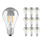 Lot 10x Ledvance  Classic LED E27 Poire Filament Miroir 6.5W 650lm - 827 Blanc Très Chaud | Équivalent 50W