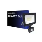 Noxion Projecteur LED Beamy G3.1 Noir 30W 3300lm 110D - 840 Blanc Froid | IP44 - Détecteur de Mouvement et de Lumière - Symétrique 