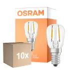 Lot 10x Osram Spécial T LED E14 Tubulaire Filament Claire 1.6W 50lm - 824 Blanc Très Chaud | Équivalent 5W