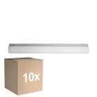 Lot 10x Ledvance Réglette LED Carré 14W 1250lm - 930-940 CCT | 60cm - Meilleur Rendu Des Couleurs