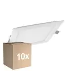 Lot 10x Ledvance Downlight LED Slim Carré SQ105 6W 420lm 120D - 830 Blanc Chaud 