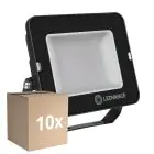Lot 10x Ledvance Projecteur LED Compact Noir 50W 5000lm 100D - 865 Lumière du Jour | IP65 - Symétrique 