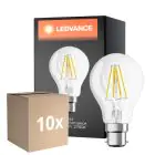 Lot 10x Ledvance Classic Performance LED Ampoule B22d Poire Filament Claire 6.5W 806lm - 827 Blanc Très Chaud | Équivalent 60W