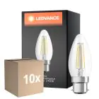 Lot 10x Ledvance Classic Performance LED Ampoule B22d Bougie Filament Claire 4W 470lm - 827 Blanc Très Chaud | Équivalent 40W
