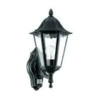 Eglo Applique Murale Navedo Aluminium Noir | IP44 - Convient pour 1x E27 - Détecteur De Mouvement