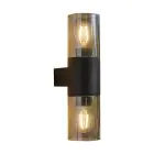Eglo Applique Murale Cropani Noir Up & Down | IP54 - Convient pour 2x E27